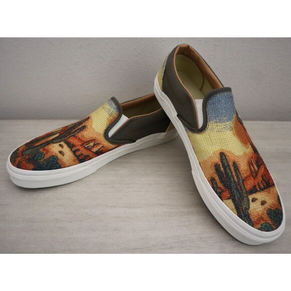 Vans 721356 Men's Sz 9.5 Women's Sz 11 Cactus Tapestry Classic Slip-On Shoes - Picture 12 of 12